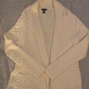 White Cardigan with Pockets